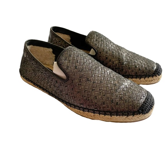 UGG Shoes - UGG Women's Sandrinne Metallic Bronze Espadrille Slip-On Shoes Size‎ 7 Woven